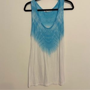 Fraiche Blue & White Tie Dye Flowy Tank